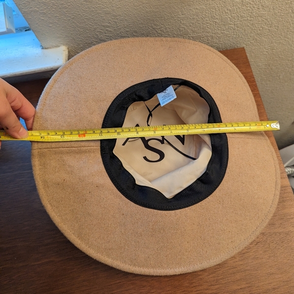 ASN Hats The Harper Flappy Boho Hat Oatmeal Color Adjustable Wool Blend - Picture 2 of 5